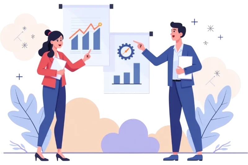 Illustration zur UX/UI Design Ausbildung mit Fokus auf Nutzerführung und Interface-Design