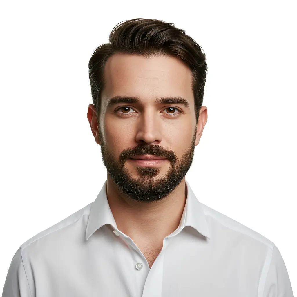 Porträt eines UX/UI Lehrers mit Fokus auf Nutzerforschung und Interface-Design